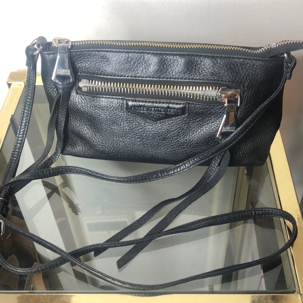 Aimee kestenberg black madid leather crossbody bag